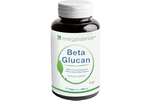 EnergyBalance Beta Glucan - Beta D-1,3/1,6 Glucano - regola il colesterolo - Vegano - HACCP - 90 VegeCaps