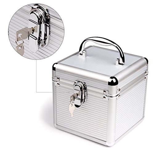 Salcar Schutzgehäuse Festplattenlaufwerke Schutz- und Transportkoffer aus Aluminium für 4x 3,5″ und 2x 2,5″ Laufwerke mit Schaumstofffür - 2