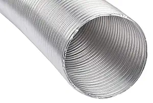 Ampereus Chimney Pipe (FLEXIBLE ALUMINIUM EXHAUST DUCT PIPE 10 Feet) 6 Inch