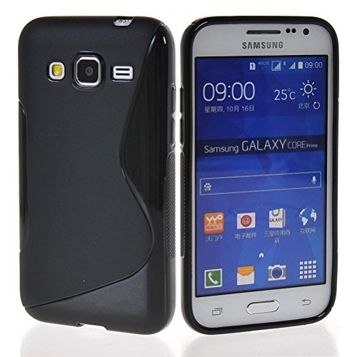 Funda para SAMSUNG GALAXY CORE PRIME G360F GEL TPU Dise  o S-Line Color NEGRO