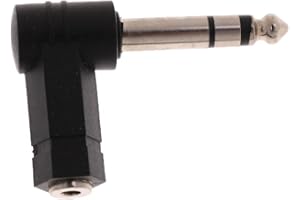 Sgerste 6.35 mm/6.5 mm maschio a 3.5 mm jack femmina 90 gradi ad angolo retto uscita mic auricolare adattatore audio