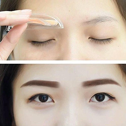 NALATI Augenbrauen Puder Natürlich + 2 Paare Eyebrow Stempel Eyebrow Stamp Perfekt für Anfänger - 3
