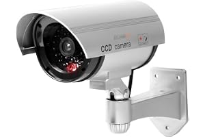 Technaxx Germany Dummy Säkerhetskamera CCD-Kamera Inomhus Realistisk Fake Övervakning CCTV Röd Blinkande LED Dummy Objektiv och Kabel TX-18