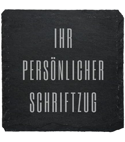 Personalisiertes Schieferuntersetzer-Set Mit Gravur - Individuelle Geschenkidee Für Männer & Frauen - Rutschfeste Untersetzer Für Gläser