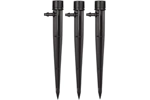 Tesmotor 50pcs Goutteurs d'irrigation de Jardin pour Tube de 4 mm/7 mm 360 degrés 8 Trous réglables Système d'irrigation Micro débit Kit