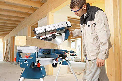 Bosch Professional GTM 12 JL, 305 mm Sägeblattdurchmesser, Sägeblatt, Schiebestock, Spannzwinge, Staubsack - 4