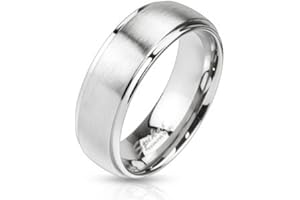 Bungsa Anello Con due fasce esterne Argento Acciaio inossidabile Unisex