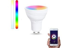 Bombilla Inteligente WiFi GU10 LED RGBW compatible con Alexa, Google Home y Smart Life, Multicolor Regulable 5W – Smartfy
