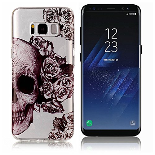 Samsung S8 Klar Hülle,Samsung Galaxy S8 3D Kreative Silikon Hülle Tasche Handyhülle Romantik Flower Animal Cartoon,Schutzhülle TPU Gel Case Bumper Weiche Crystal Kirstall Clear Silikonhülle Durchsichtig Handy Gürtel Tasche Hülle Case Cover Fall-Abdeckung Etui TPU Bumper Schale für Samsung S8