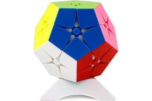 FunnyGoo Oostifun MO FANG GE 12 Surface 2x2x12 Megaminx 2x2 Dodécaèdre Cube Puzzle Mofangge Puzzle Cube Surface givrée Multicolore avec Porte-Cube