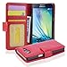 Produktbild Cadorabo Hülle für Samsung Galaxy A5 2015 (5) - Hülle in Inferno Rot – Handyhülle mit 3 Kartenfächern - Case Cover Schutzhülle Etui Tasche Book Klapp Style