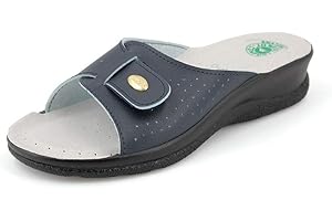 JOMIX Ciabatte Donna Estive Ortopediche Zeppa Comode con Strappo Regolabile Made in Italy Pantofole Casa e Passeggio