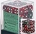 Produktbild Chessex 36er-Würfel-Set W6 Gemini Grün-Rot/weiß