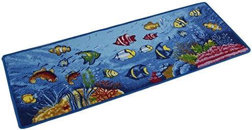 YOXI Runner Rug Kitchen Rugs Fox Sea Animal Mat Rug Non-Slip Kitchen Mat Rubber Backing Doormat Entrance Mats