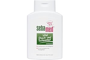 ‎SEBAMED Sebamed Vital Duschbad, mit Wirkkomplex auf Basis pflanzlicher Proteine, B-Vitamine und Aminosäuren, spendet Feuchtigkeit und gibt der Haut mehr Spannkraft, 200 ml