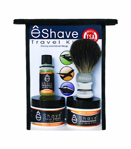 êShave TSA Travel Shaving Kit, Orange Sandalwood
