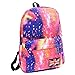 Produktbild CLOOM Canvas Rucksack,Vintage Schulrucksack Retro Rucksack Daypack Backpack Lederrucksack Wanderrucksack Reisetasche Laptoprucksack für Herren Damen Jungen Mädchen (Pink)