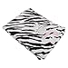 Baby Girls Leopard/Zebra Print Fleece Blanket With Embroidered Animal Design (76cm x 100cm) (Zebra Print)