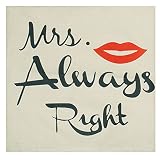Luxbon 2x Kissenbezüge Mr Right Mrs Always Right Lendenkissen Wurfkissenbezug Pillowcase Cafe Haus Auto Deko 45 x 45 cm - 2