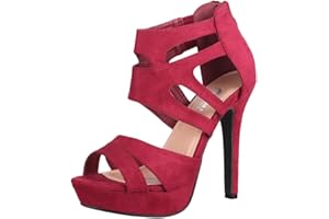 Elara Damen Pumps Offen Stilettos High Heels Chunkyrayan