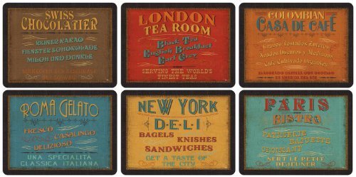 Pimpernel Platzsets für das Mittagessen, klassisch, 6 Stück Tischset Mehrfarbig