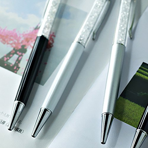 Blue Vessel Crystal Kugelschreiber Pen Roller Ball Pen Geschenk Briefpapier Büro Schulbedarf (Silber) - 2