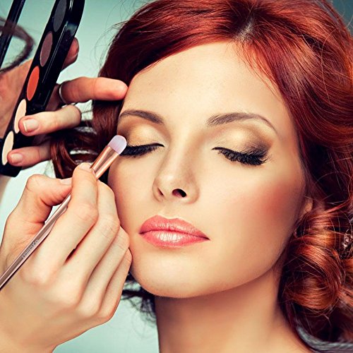 NexGadget Make Up Soft Pinsel Set 12 Stück Kosmetik Pinsel extra weiche und dichte Fasern Premium Schminkbürsten Face Powder Abdeckstift Foundation Creme Eyeliner Lip Rouge Bürste Kosmetik Oval Curve Bürsten-Satz - 8