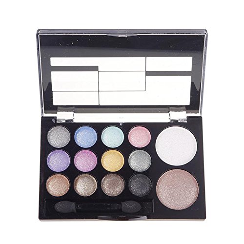 JaneDream 1x Professional 12 Eyeshadow+2 Blush Palette Set Makeup Tools With Brush