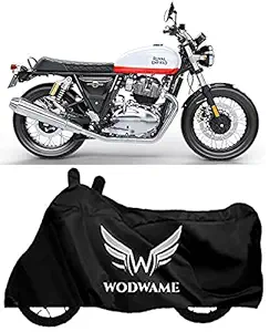 WODWAME Compatible with Royal-Enfield Interceptor- 650 Bike Body Cover 100% Water Resistant (Black)