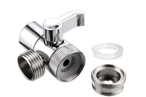 PAROAD 3 Wege Perlator Wasserhahn Umschaltventil, Universal Wasseranschluss Set für Wasserhahn Armatur Küche Bad Duschsystem Waschbeckenbrause mit M22 X M24 Adapter