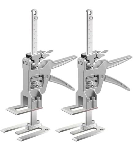 Sollevatore Manuale A Braccio | 2 Pezzi Con Scala Graduata, Altezza Max 25 Cm | Per Piastrelle, Mobili, Installazioni