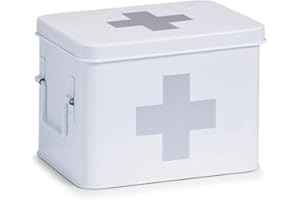 SIR SAFETY SYSTEM Zeller 18118 Medizin-box, Metall/M 21.5 x 16 x 16 cm, weiß