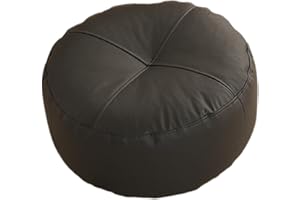 LOVIVER Cojín de Suelo, cojín de Suelo, Tatami Redondo, Lavable, cómodo cojín de Asiento de puf, cojín de Asiento de Silla para Sala de Estar, Yoga, Negro