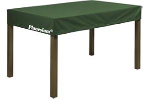 ‎PLANESIUM Planesium Premium Gartentisch Gartenmöbel Hülle Abdeckung Schutzhülle Haube Abdeckplane Garnitur wasserdicht atmungsaktiv 575g /lfm (Olivgrün Breite 120cm x Tiefe 90cm x Höhe 30cm)