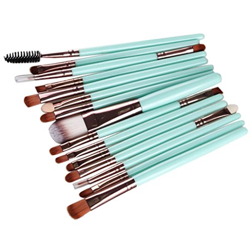 Fortan 15pcs Make-up-Pinsel-Set Werkzeuge Wolle Make-up Körperpflege -Set - 3