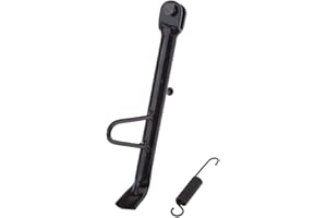 Almencla Soporte Lateral para Motocicleta Montaje de Pie Pata de Pie para Bicicleta, Scooter, Bicicleta Eléctrica, ATV - Negro 21 cm