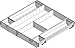 Produktbild RONIN FURNITURE FITTINGS® BLUM ORGA-LINE Schubkasteneinteilung, Universal Kombi-Set (vollausfüllend), für TANDEMBOX Schubkasten, NL=500 mm, KB=600 mm ZSI.60VUI6