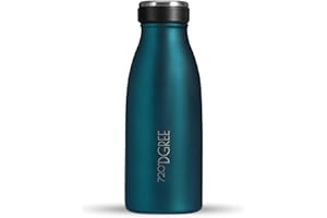 720°DGREE Vaccum izolowana butelka na wodę “milkyBottle“ - 350 ml - szczelna, nie zawiera BPA - termos ze stali nierdzewnej do uprawiania sportu, na siłownię, jogę, dla dzieci, na zewnątrz, na napoje gorące, zimne i gazowane