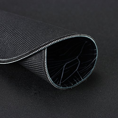 Gaming Mauspad(250 x 250 x 3 mm) ,Lizimandu Silent Designer Runde Round Mousemat /Standard Size mit Anti-Rutsch-Leder-Runde Double Sided Durchmesser 25 cm für alle gängigen Mouse-Typen(Schwarzer Berg/Black Mountain) - 7