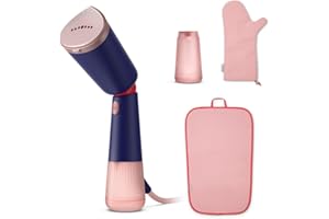 VERSUNI Philips Parownica ręczna z serii 5000 - duża moc 1400 W, ciągły strumień pary, dwa zbiorniki na wodę, szybkie nagrzewanie w 35 s, regulowana głowica, akcesoria, kolor fioletowy (STH5030/20)