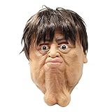 PartyCostume Deluxe Neuheit-Halloween-Kostüm-Party-Latex-menschliche Hauptmaske Masken Doppelkinn - 5