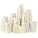 Produktbild 100 Pappbecher Gold Dot 250ml Kaffeebecher To Go Trinkbecher Einweg Papierbecher Für Party Kaffee, Tee, Schokolade, Heißen Und Kalten Getränken