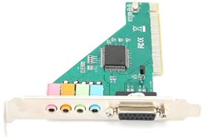 ASHATA PCIe Sound Card, Channel 4.1 Sound Card 120dB for Computer Desktop Internal Audio Karte Stereo Surround CMI8738 for 98/2000 / XP/NT