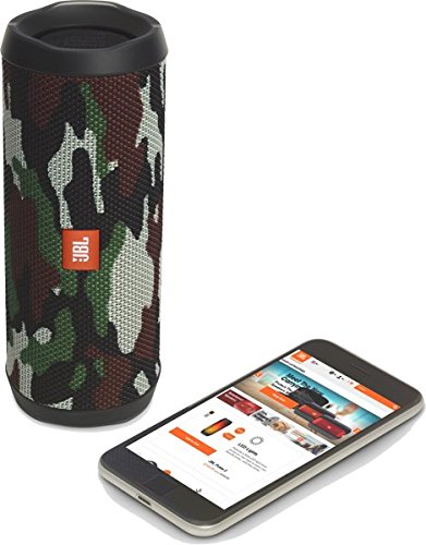 JBL FLIP 4 (Ein voll ausgestatteter, wasserdichter und mobiler Bluetooth-Lautsprecher mit Ã¼berraschend kraftvollem Sound) camo