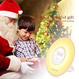 Wake-up Light LED Lichtwecker, Mxtechnic Sonnenaufgang Wecker Nachtlicht Nachttischlampe mit Naturgeräuschen und FM Radio, 10 Wählbare Helligkeit & 6 Farblicht,ein Geschenk für Freunde ,Kinder oder Erwachsene - 6