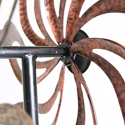 Windrad bronze gold ca. 181,5 cm Windspiel Dekoration Garten-Stecker Windmühle Windräder - 8