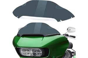 MOTORFISH Répartiteur de pare-brise Wave de 20,3 cm pour Harley Davidson Touring Road Glide FLTR 2015-2023 2016 2017 2018 2019 2020 2021 2022 (fumé)