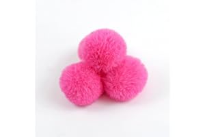 SYSUII Pack of 20 Fur Pompoms Faux Fur Pompoms 4 cm Artificial Fur Pompoms for Knitted Hats and Beanies Bag Pendant Key Ring Pendants Crafts Raccoon Hair Ball Pendant DIY Rose