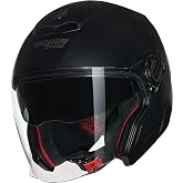 Nolan N40-5 06 Classico 302 Camli Yarım Motosiklet Kaskı Mat Siyah L