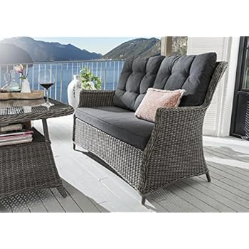 Amazon.de: Haberkorn-Garten Gartenbank 3-Sitz Bank Alu Rattan Pelago